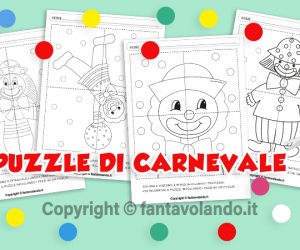 Schede didattiche di Carnevale: divertiamoci con i puzzle