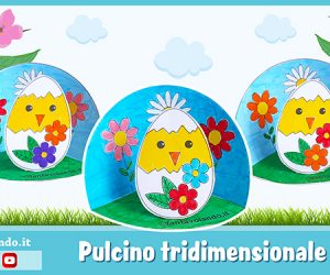 Lavoretti per Pasqua: un pulcino tridimensionale