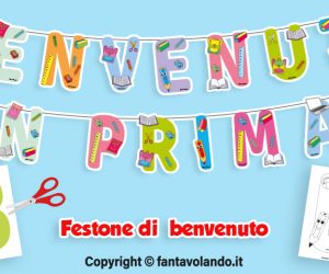 Accoglienza: il festone con la scritta benvenuti