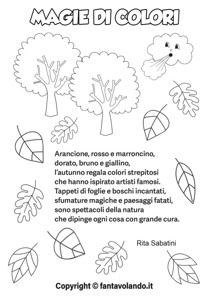 Autunno: magie di colori (poesia e attività) - Fantavolando
