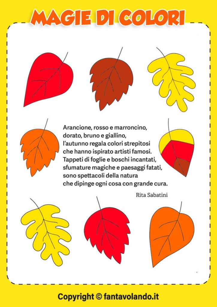 Autunno: magie di colori (poesia e attività) - Fantavolando