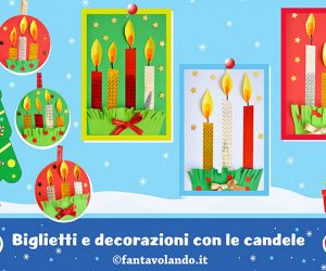 Natale: biglietti di auguri e decorazioni con le candele