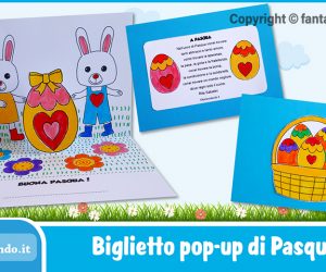 Lavoretti di Pasqua: biglietto pop-up con i coniglietti