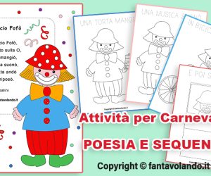 Attività per Carnevale: il pagliaccio Fofò (poesia e sequenze)