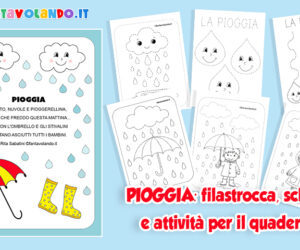 Autunno: Pioggia (filastrocca, schede di pregrafismo e attività per il quaderno)