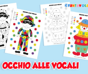 Schede per Carnevale: occhio alle vocali