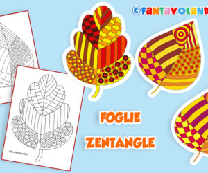 Autunno: foglie zentangle