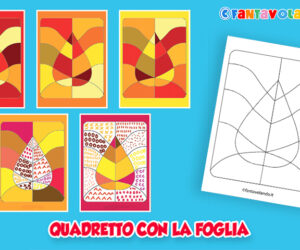Autunno: quadretto con la foglia