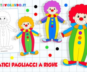 Attività per Carnevale: un simpatico pagliaccio a righe