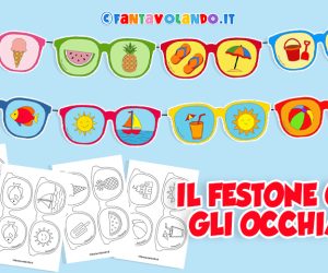 Attività per l’estate: festoni con gli occhiali da sole