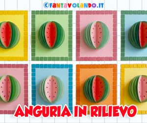 Lavoretti estivi: quadretto con l’anguria in rilievo