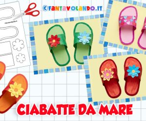 Lavoretti estivi: quadretto con le ciabatte da mare