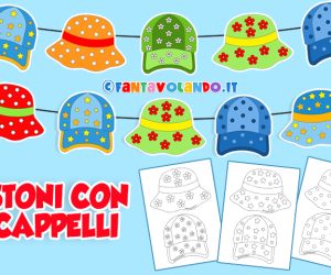 Attività per l’estate: festoni con i cappelli