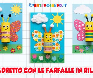 Attività per l’estate: quadretto con la farfalla in rilievo