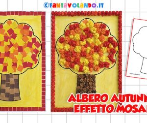 Lavoretti per l’autunno: albero effetto mosaico