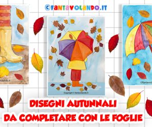 Attività creative per l’autunno: disegni da completare con le foglie