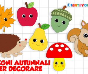 Disegni autunnali per decorare la classe