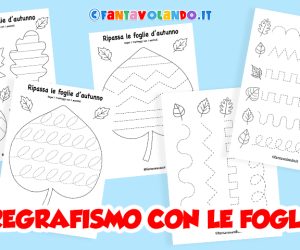 Autunno: Pregrafismo con le foglie