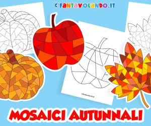 Attività creative per l’autunno: disegni effetto mosaico