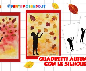 Quadretti autunnali con le silhouette