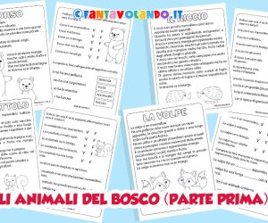 Schede didattiche di scienze: gli animali del bosco (prima parte)